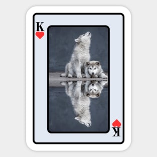 Malamutes King Of Hearts Sticker